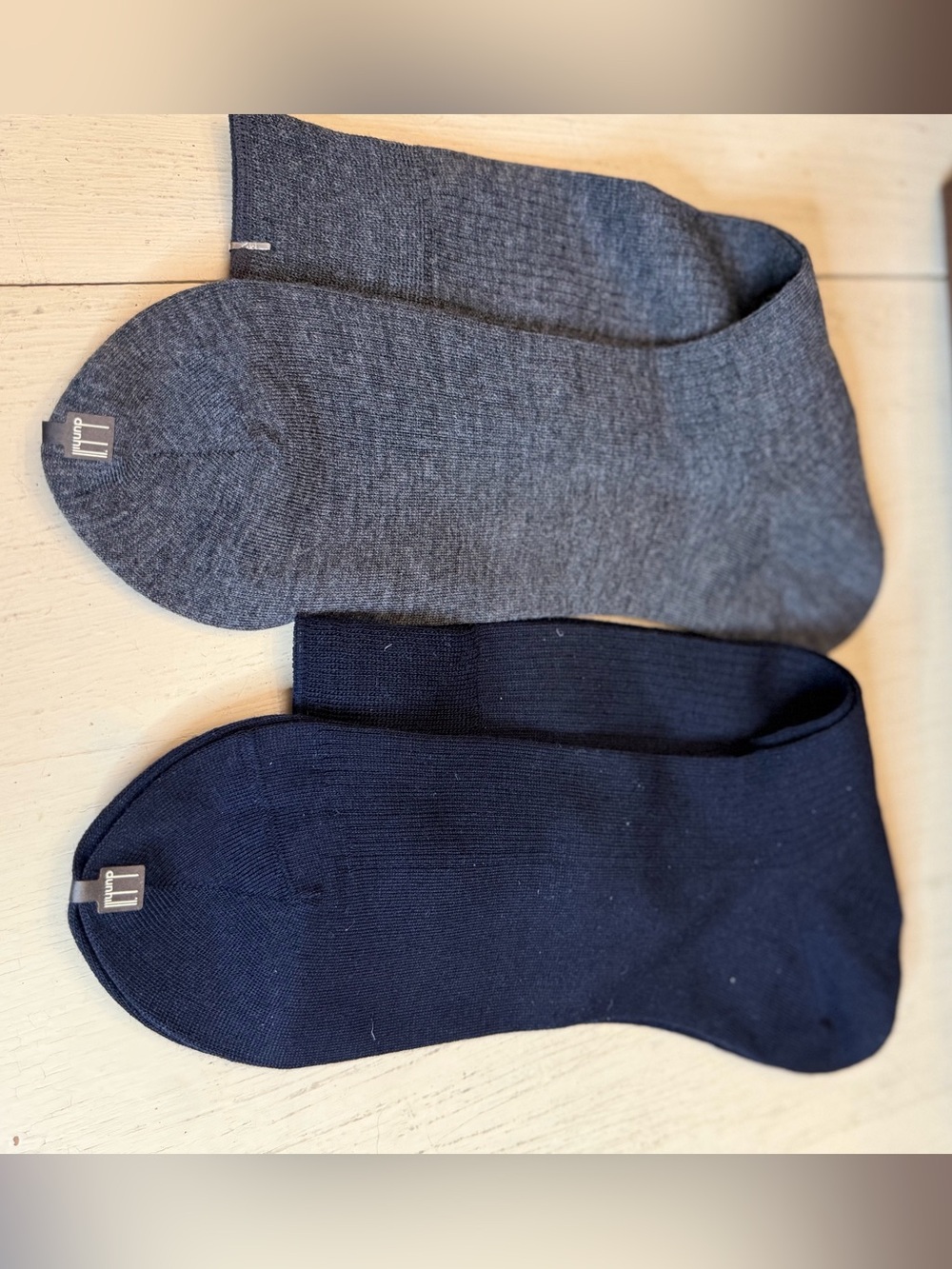 Your choice!! NWOT Dunhill Men's Dress Crew Socks in Gray or Navy